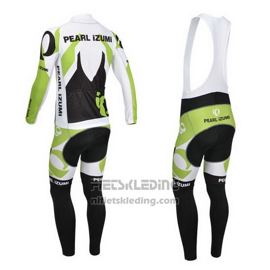 2013 Fietskleding Pearl Izumi Wit en Groen Lange Mouwen en Koersbroek